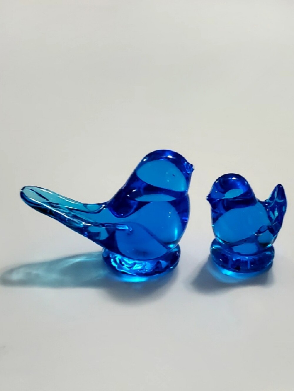 1990 Bluebirds Of Happiness Glass Art Sculptures by Leo Ward - Picture 10 of 12